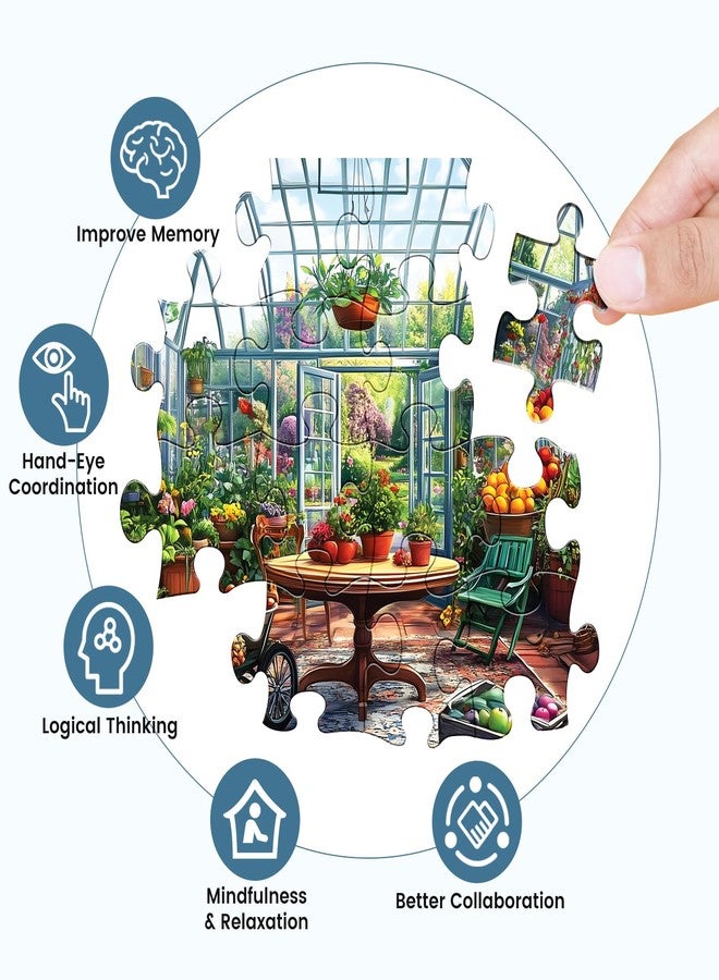 WSCXSC 500 Piece Puzzles for Adults,Jigsaw Puzzles 500 Pieces Garden Plants Puzzle for Adults Senior Fruit Puzzle Games Premium Cardboard Home Decors Family Challenge Toys Gift - Image 5